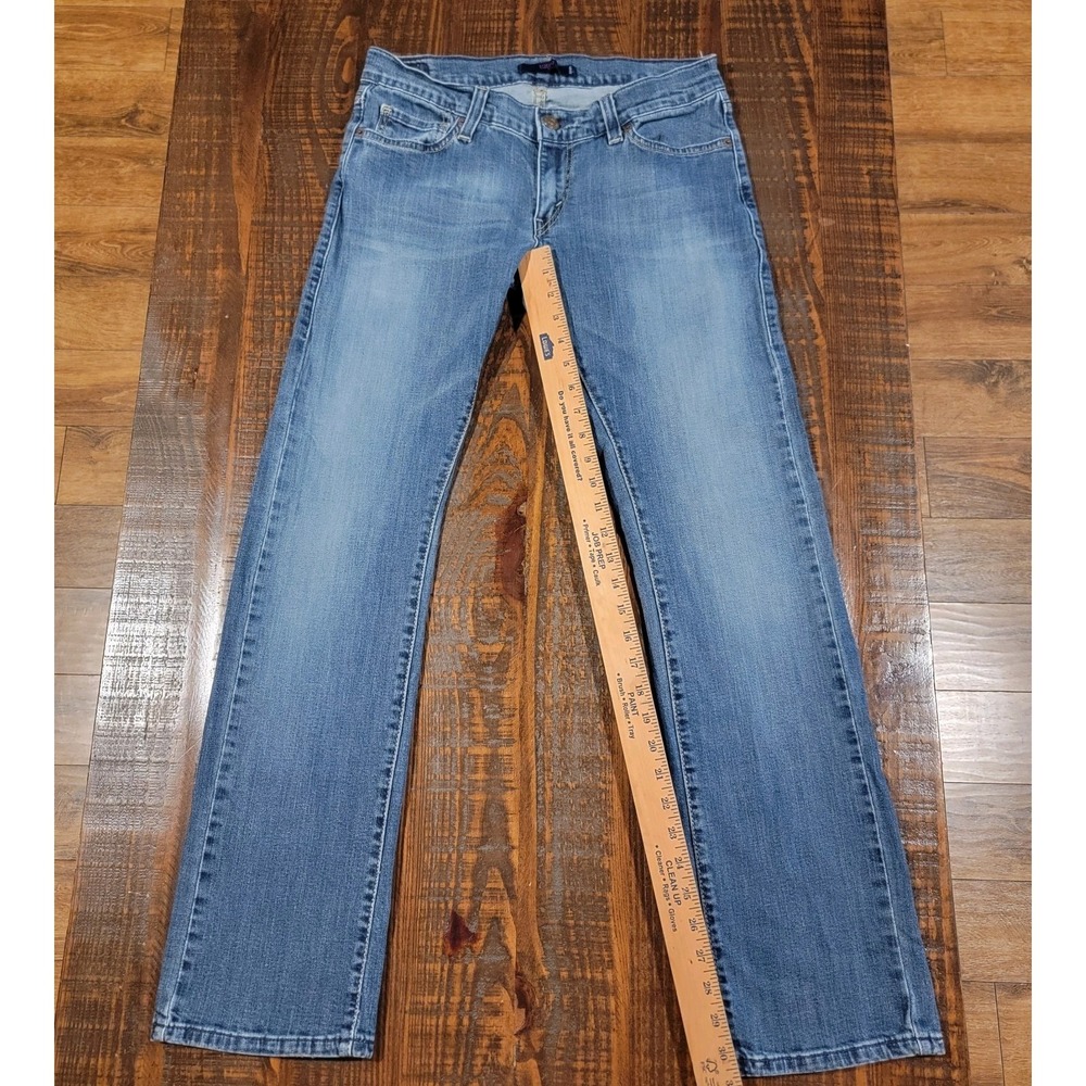 Levis 504 Jeans Womens 9 M Tilted Low Rise Medium Wash Stretch Denim 29×31